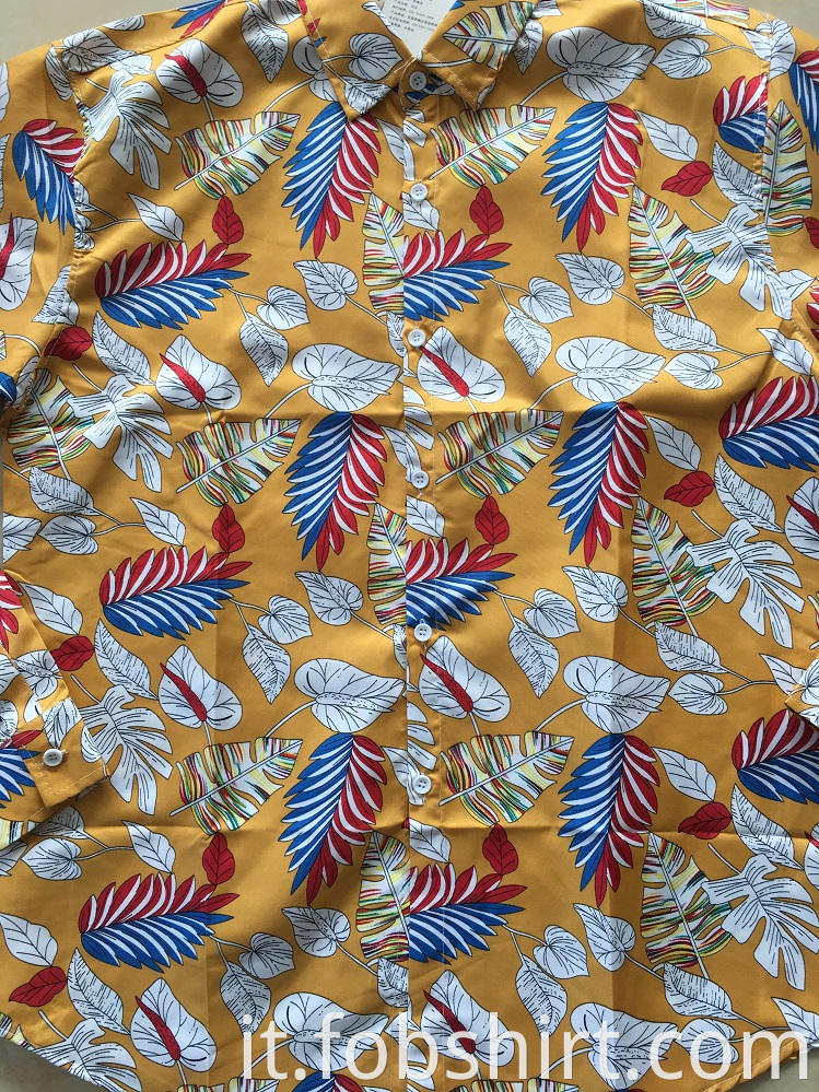 Cotton Print Hawaii Shirt 133x72